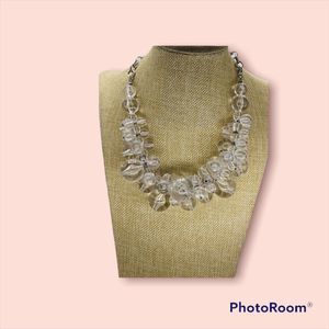Express clear beaded necklace 18 in